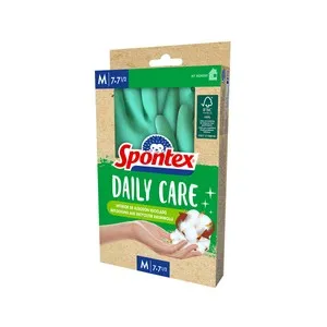 SPONTEX Guante de látex (interior de algodón reciclado) talla M 7-7 1/2 SPONTEX DAILY CARE