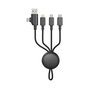 Cable multicable QILIVE negro, USB C, USB A a USB C