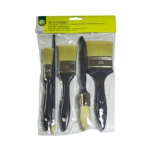 Set de 5 paletinas con mango de plástico negro, PRODUCTO ECONÓ,ICO ALCAMPO.