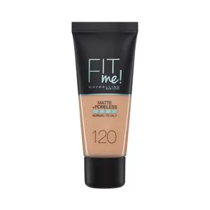 MAYBELLINE Fit me! Tono 120 Fondo de maquillaje con acabado mate, para pieles normales a grasas.