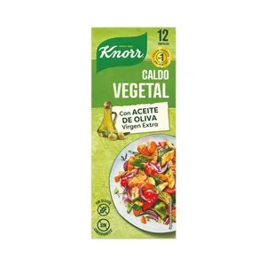 Caldo vegetal con aceite de oliva KNORR 12 uds. x 120 g.