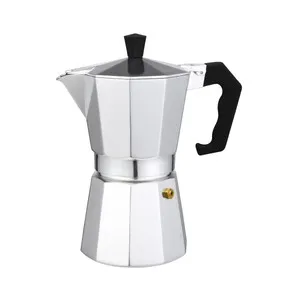 Cafetera de aluminio para 12 tazas, apto para vitro,Gevi,ESSENTIAL