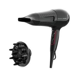 Secador de pelo ROWENTA x Karl Lagerfeld CV591L, iónico, 2100W, 2 velocidades, 3 temperaturas, botón aire frío.