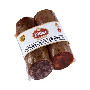 VILLAR Lote de chorizo (275 g) y salchichón ibéricos (275g).