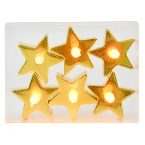 Set de 6 Luces Led con Forma de Estrella decoración de Navidad, SNC