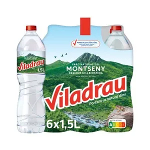 VILADRAU Agua mineral pack de 6 uds. x 1,5 l.