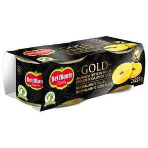 DEL MONTE Piña en rodajas en jugo DEL MONTE Gold 2 x 227 g.
