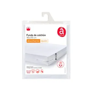 Funda colchón cutí 70% algodón y 30 % poliéster, 90cm, ACTUEL.