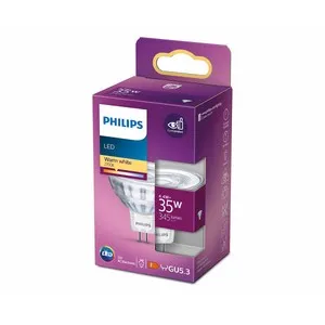 Bombilla led GU5.3, 5W=35W, luz cálida 2700K, 345lm, PHILIPS.