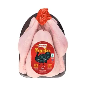 COREN Pavita limpia con certificado de bienestar animal, lista para hornear.