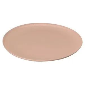 Plato llano de plástico reutilizable de 25cm, color topo, ACTUEL