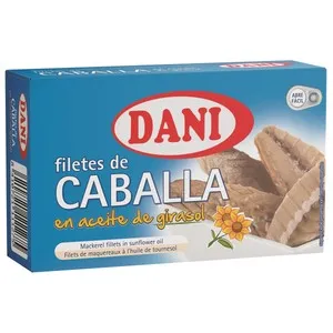 DANI Filete de caballa en aceite de girasol 115 g.