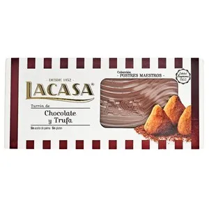 LACASA Turrón de chocolate y trufa 225 g.