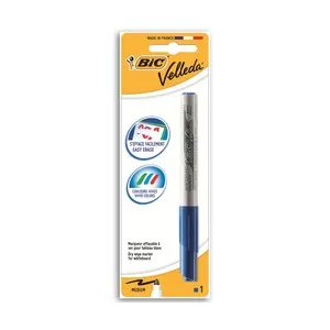 Rotulador para pizarra blanca, grosor medio, color azul BIC VELLEDA 1 Unidad.
