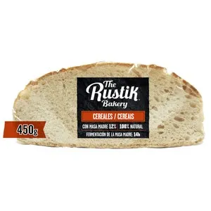 THE RUSTIK BAKERY Pan de hogaza (masa madre) con cereales 450 g.