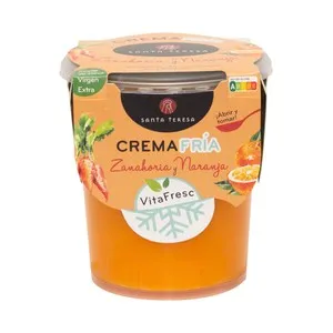 SANTA TERESA Crema fría de zanahoria y naranja, lista para tomar SANTA TERESA 400 ml.