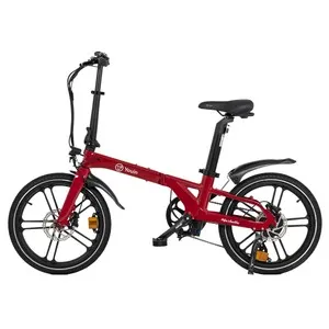 Bicicleta eléctrica plegable YOUIN Marbella Rojo, 250W, ruedas 20", autonomía 40Km.