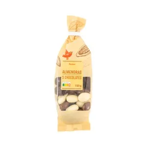 ALCAMPO GOURMET Almendras con tres chocolates 150 g.