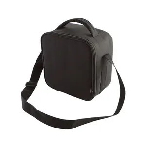 Bolsa porta alimentos color negro más 2 recipientes herméticos de plástico QUID.