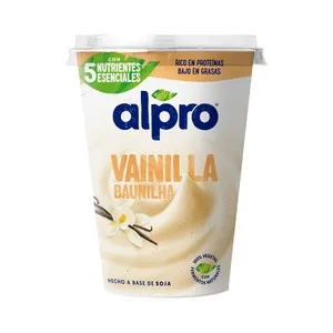 ALPRO Especialidad de soja, con fermentos del yogurt y sabor a vainilla 400 g.