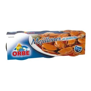ORBE Mejillones en escabeche 3 x 78 g.