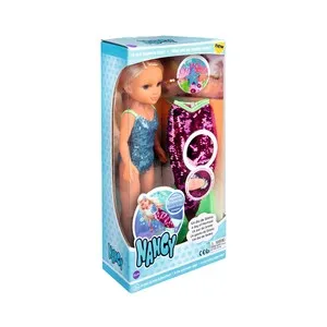 NANCY Sirena viene con una funda de cola de sirena de lentejuelas que se pone y se quita
