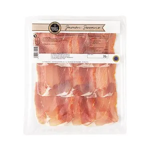 RAZA Y SABOR Jamón serrano reserva, cortado en cómodas tapas RAZA Y SABOR 75 g.