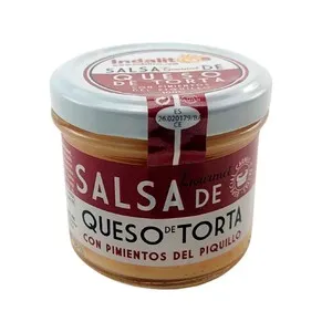 INDALITOS Salsa queso de torta con pimientos del piquillo 100 g.