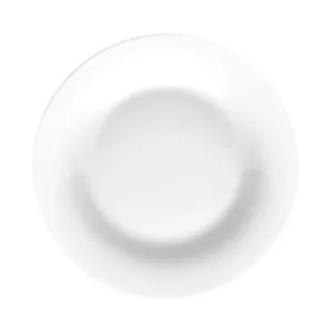 Plato postre QUID ALICE de 20cm vidrio, color blanco.