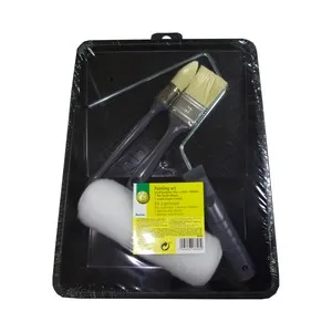 Kit de cubeta, rodillo 180mm, paletina 40mm y brocha 21mm PRODUCTO ECONÓMICO ALCAMPO.