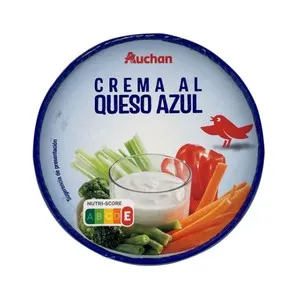 AUCHAN Crema de queso para untar azul 125 g. Producto Alcampo