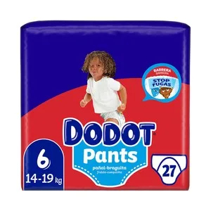 DODOT Pants (braguitas) de aprendizaje talla 6 (+ 15 kg) 27 uds.