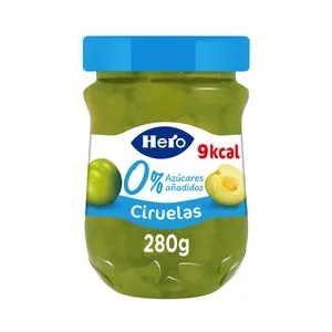 HERO 0% Confitura de ciruela sin azúcares añadidos 280 g.