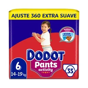 DODOT Pants activity Pants (braguitas) de aprendizaje talla 6 (14-19 kg) 35 uds.
