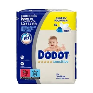 DODOT Sensitive Toallitas húmedas para bebé sin perfume 4 x 54 uds.