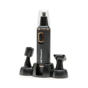 Cortapelos 4 en 1 OBREGOZO NO 3600, 3 cabezales intercambiables, Apto para nariz, oreja, barba y cejas.