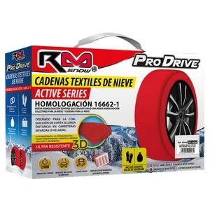 Juego de 2 cadenas de nieve textil, ROLMOVIL, talla XXL.