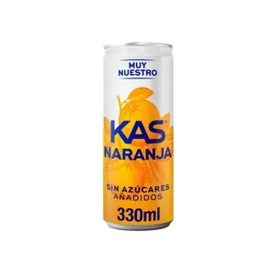 KAS ZERO Refresco de naranja sin azúcares añadidos lata de 33 cl.