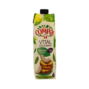 COMPAL Néctar de coco y piña brick de 1 l.