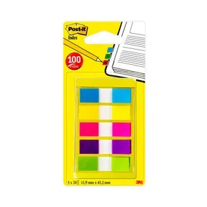 Banderitas Adhesivas POST-IT 100 Uds. Colores surtidos