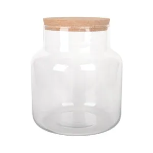 Terrarium de cristal con tapa de corcho ACTUEL.