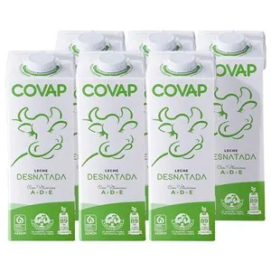 COVAP Leche desnatada de vaca de origen español 6 x 1l.