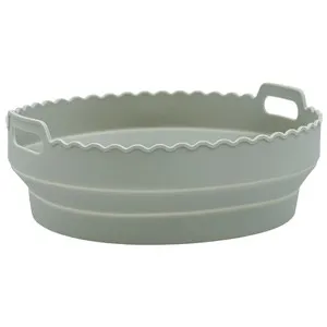 Cesta redonda plegable de silicona de 21cm, BIDASOA