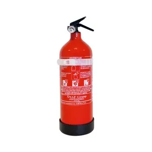 Extintor con botella de aluminio, carga de polvo ABC de 2 kilos, manómetro de presión y soporte para fijación (no incluye tornillos) ANAF GROUP.