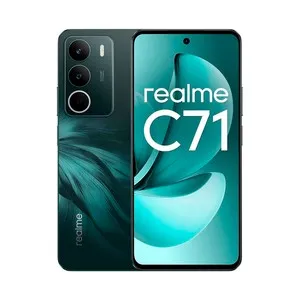 Smartphone REALME C71 4G, pantalla HD+, 6,67" (16,94cm), 256GB + 8GB RAM color verde oscuro.