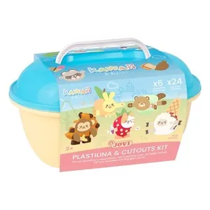 Cofre con 24 barritas para hacer tus mascotas con plastilina + Instrucciones + Troquelados + Espátulas color pastel. FULCO,S.A.