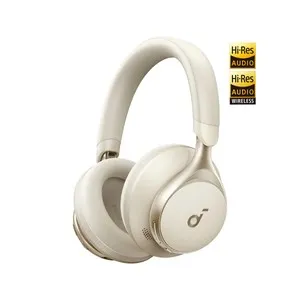 Auriculares tipo diadema ANKER Space One Cream, Bluetooth, cancelación de ruido