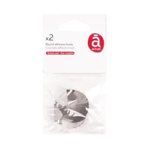 Set de dos ganchos para colgar paños de cocina, sistema adhesivo, ACTUEL.