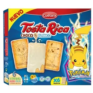 TOSTA RICA Galleta con chocolate blanco 220 g.