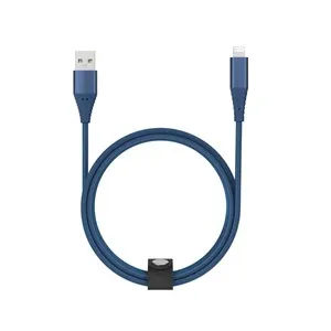 Cable USB A a USB lightning QILIVE 600184381, longitud 1,2 metros, color azul